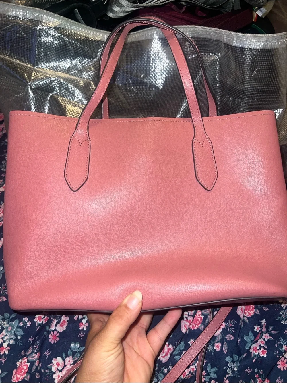 Kate Spade Pink Leather Tote Bag